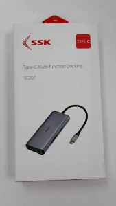 SSK SC207 Type C Adapter 1050MB/s 10Gbps USB C HUB USB3.2 Gen2 4K HDMI USB C Docking Station With HDMI PD Charging Data Port USB C HUB
