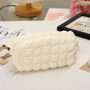 OUHOE | Cosmetic Bag Solid Color Pencil Case Creative Pillow Bag Large Capacity Bag For Girls School Supplies Stationery Box