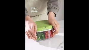 OHHDEER Kotak Simpan Makanan Segar 4 Petak - 4 Grid Onion Garlic Fresh Storage Box with Separate Lid