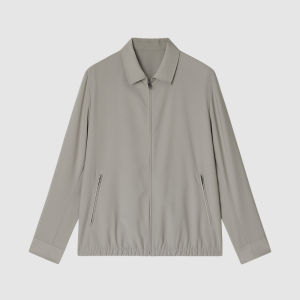 Spring ICICLE Woolen Jacket Flip Collar Fashionable Urban Youth Outerwear Standard Fit Long Sleeve Commute Style Regular Length