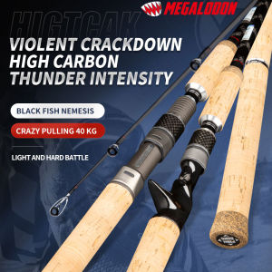 Megalodon Lure XXH 2.1m Carbon Spinning Casting Handle Thunderbolt Rod Fishing Rod