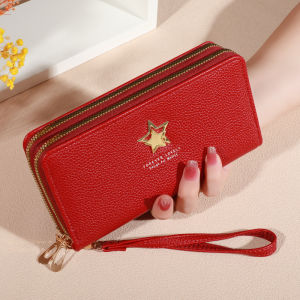 Classic wallet large capacity clutch wallet with zipper card clip with 8 slots and multiple compartments elegant hand clutch