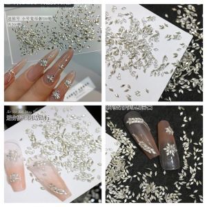 Túi 100 viên đá mini chân bằng hình thoi siêu sáng lấp lánh trang trí móng tay nail