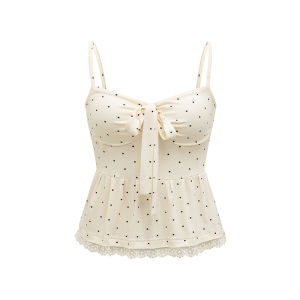 Elegant Lazy Fitting Dots Print Two-piece Set