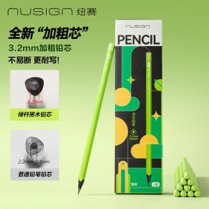 Nusign Black Wood Triangle Pencil for Primary School Students Writing Tools Childrens Pencil Safe Standard GB