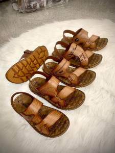 Dép nam da thật sandal nam khâu viền chắc chắn đế cao cấp kèm ảnh thực