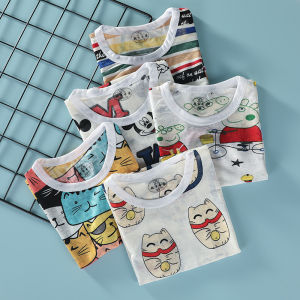 Boys Short-Sleeved T-shirt Summer Thin Ice Silk Net Yarn Kids Hollow-out Half-Sleeved Mesh Tops Childrens Half Sleeve