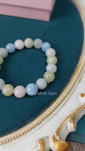 Vòng đá Beryl trơn đa sắc size hạt 10 li | Hoa Minh Gem