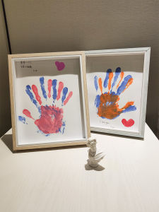 Couples Handprint Art Photo Frame DIY Gift Surprise Christmas Boyfriend Female Palm Paint Material for Babies And Children