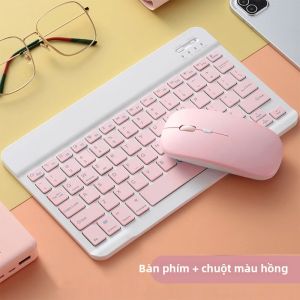 Bộ Bàn Phím Và Chuột Bluetooth Mỏng Dành Cho iPad iPhone Android Samsung Huawei Máy Tính Bảng Bàn Phím Mini Không Dây Kèm Chuột Cho Hệ Điều Hành IOS Và Windows
