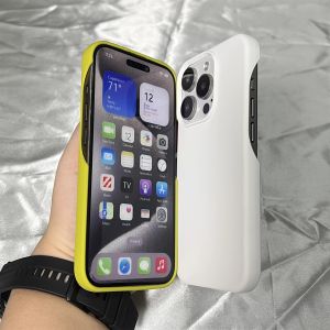 Simplified Skin-Like Semi-Cover High-End Pure Color Mobile Phone Case for 15 And 14 Couples Protective Cover