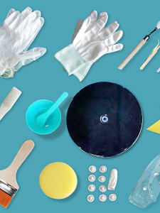 Bộ Dụng Cụ Thủ Công DIY Mosaic Vỏ Tay Chất Liệu Bảo Vệ Bát Mút Muỗng Thìa Dụng Cụ Làm Đẹp Thủ Công Cho Trẻ Em