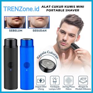 TRENZone.id Promo!!! Alat Cukur Elektrik Mini Portable Rechargeable / Shaver USB Pencukur Kumis Alis Jenggot Cambang Bulu Kaki Ketiak / Cukuran Penghilang Bulu Halus Wajah Serbaguna