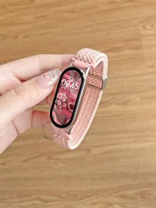 Nylon Ceramic Version Smart Watch Band for Xiaomi Mi Band 9 8 7 6 5 4 NFC Compatible Womens Intelligent Sports Bracelet