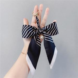 Bow Silk Scarf Keychain