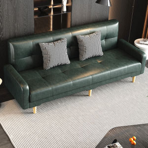 Yoko SF-001 เตียงโซฟาหนังเทียมรูปตัว L พับได้ 2 ใช้งานห้องนั่งเล่นอพาร์ทเมนท์สไตล์ยุโรปประหยัดฟองน้ําแข็งเติม