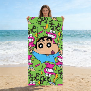 52TOYS | Khăn Tắm Bãi Biển Không Bám Cát Shin-chan In Hình Khủng Long Chất Liệu 100% Cotton Chải Kỹ Thấm Hút Tốt Dùng Cho Mùa Hè