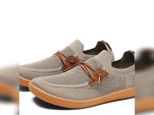 Big Size:38-50 Wide Toe Barefoot Casual Shoes for Men - Casual Minimalist Boat Shoes Non-Slip Sneakers Comfortable Walking
