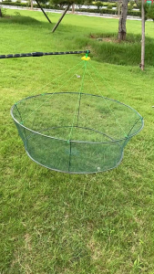 Vó Tròn Gấp Gọn Khung Thép Đàn Hồi Lưới Nylon Bắt Tôm Cua Cá Đường Kính 1m Chemeng Store