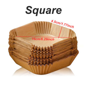 20/50/100Pcs Air Fryer Disposable Paper Liner Square Air Fryer Liner Oil & Waterproof Parchment Paper for Baking Roasting & BBQs