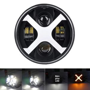 Đèn Pha Xe Máy 7 Inch Kết Hợp Đèn Báo Rẽ Hi/Lo Beam Head Light Cho Harley Softail Road King Glide Honda Yamaha