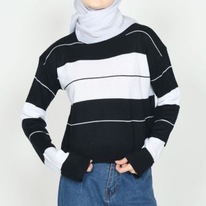 Atasan rajut crop top sweater blouse wanita meira rincyi pakaian baju oblong