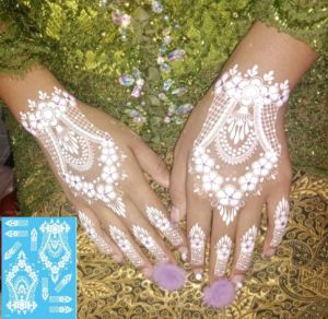 HENNA INSTAN MOTIP J1218 BTS FREE LEM KULIT FREE MANIK FREE GLITER 1 PCS BISAN KANAN KIRI SUPER HEMAT