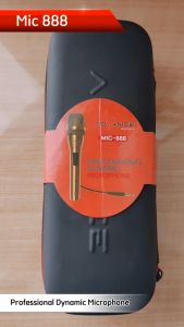 Advance MIC-888 Mic Kabel Emas Mewah Desain Kabel Mikrofon Karaoke 4 M Kabel Panjang