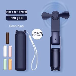 Niye Portable Mini Handheld Fan 3 in 1 USB Rechargeable Folding Fan 2000mAh 3 Speed Adjustable Mini Hand Small Fan for Travel Outdoor