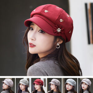 Trendy Short Brim Pumpkin Hat Autumn Winter