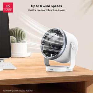 Xundd XDOT-006 High Speed Desk Fan Rechargeable Fan 100 Gears Strong Wind Digital Display Wall Fan