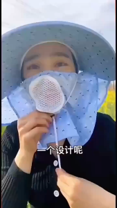 Topi Pantai Wanita / Topi Outdoor UV Protection Lebar Pelindung Wajah Anti Panas