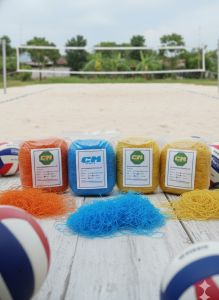 jaring pengaman lapangan voli volley warna biru ukuran 12 x 5 biru dan tali 15mm