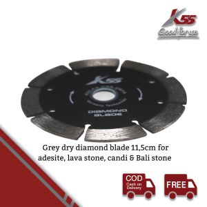 K55 Mata Potong Keramik Kering 115mm GREY DRY DIAMOND BLADE 4" Memotong Adesite Batu Candi Bali