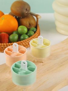 Candy Online 4PCS Reusable Creative Lollipop Shape Ice Cream Mould DIY Popsicle Ice Cream Maker Ice Cube Quick Freezer