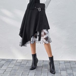 S·DEER | Watercolor Stain Irregular A-Line Skirt