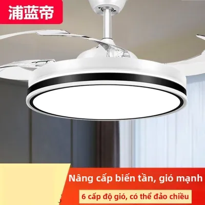 MUHUASHA | Đèn Quạt Trần Cao Cấp Đa Màu Đèn Tốc Độ Điều Chỉnh Yên Tĩnh