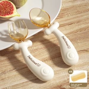 HMONG BABY | Baby Training Fork and Spoon for Independent Feeding