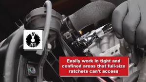 Rafford 72-Tooth 1/4" Short Shank Ratchet Wrench Socket Wrench CR-V Chrome Vanadium Steel with Extension Rod & 2 Locating Drills