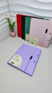 Long Foldable Clear Book 20Pages Loose Leaf File Folder Transparent Presentation Book File Organizer