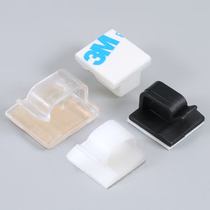 3M Adhesive Cable Clips: UL 94V-2 Nylon PA66 Fire-Resistant Cord Organizer for Desk PC Car Home Wire Management