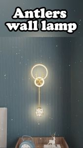 Modern Minimalist Deer Antler Wall Lamp Bedroom Headboard Living Room Corridor Decorative Wall Light