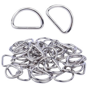 50Pcs D-ring buckle stainless steel semi-circular D-ring adjustable hardware bag belt process DIY accessories
