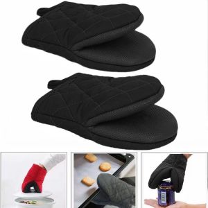 Lò Nướng Chịu Nhiệt Mitts 500 ° Găng Tay Nấu Ăn An Toàn Bằng Vải T/C Nướng Chống Trượt F