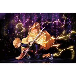 Bandai | DIY Demon Slayer Anime Collage Diamond Painting Charming Classic Anime Scene For Living Room Wall Decoration Exquisite Gift