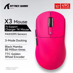 ATTACK SHARK | Attack Shark X3Pro X3 Wireless Mouse Lightweight PAW3395 26000dpi Tri-Mode Connection Macro Gaming Mouse for Win/Xbox/PS/Mac