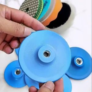 Đĩa Chà Nhám Tự Dính 3"/4" Dùng Cho Máy Chà Nhám Hoặc Máy Đánh Bóng Ren M10/M14/M16 Phụ Kiện Máy Mài Góc Bằng Nylon
