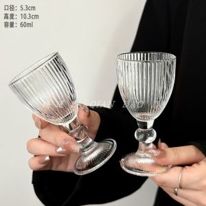 แก้วเหล็กกลั่นสไตล์ย้อนยุคขนาดเล็ก 60 มล. ทรงสตีลิง แก้วใสสำหรับใช้ในบ้าน แก้วใสสำหรับดื่มเหล้าขาว แก้วดื่มน้ำแบบใช้ครั้งเดียว