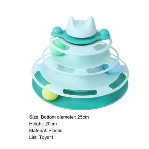 Cat Toy Interactive Turntable Tower 4-Tier Pet Supplies New Style Cat Head Toy Self-Hey Four-Layer