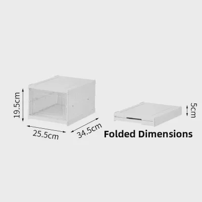 No-Installation Foldable Transparent Dustproof Shoe Box Storage